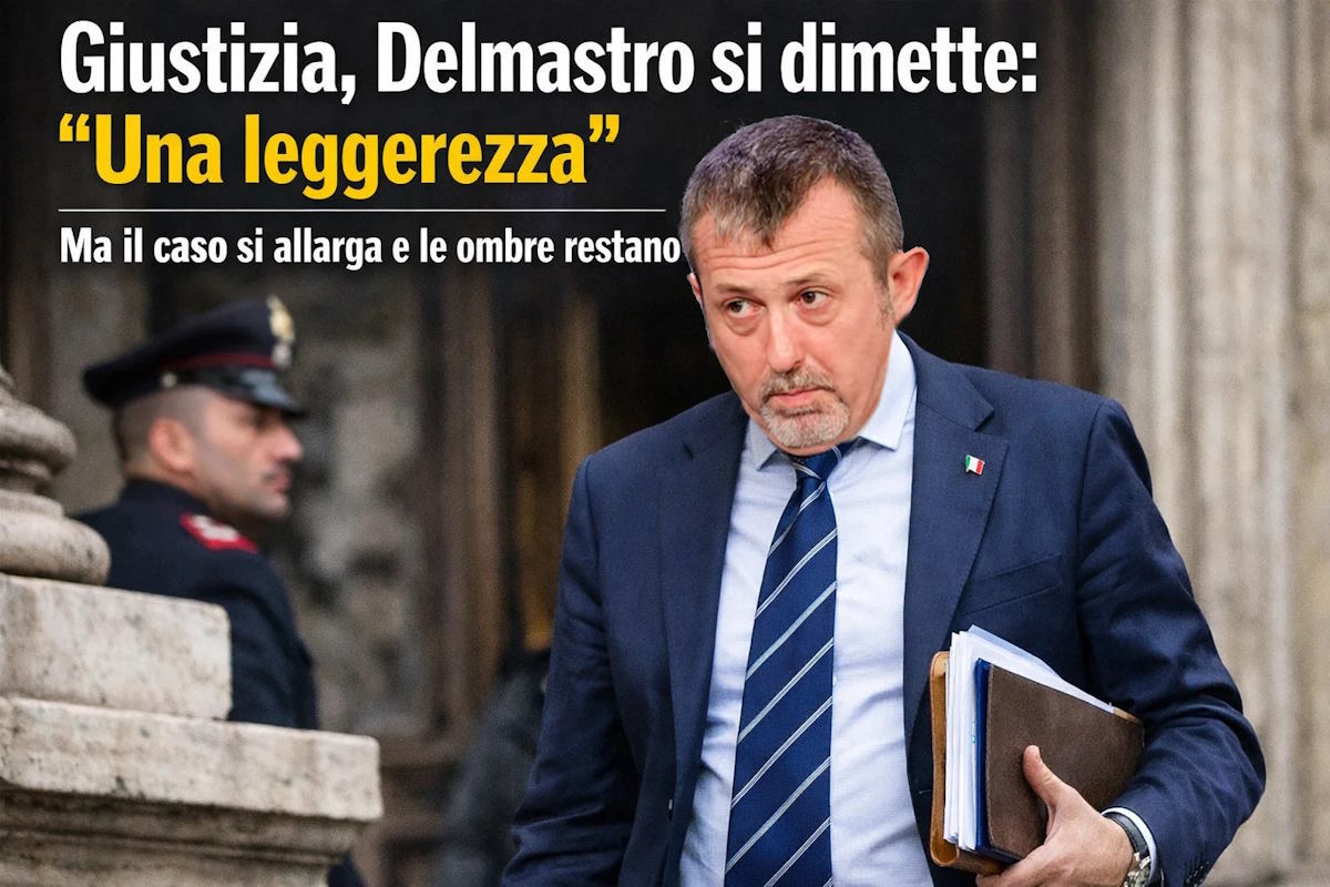 Giustizia, Delmastro si dimette: “Una leggerezza”. Ma il caso si allarga e le ombre restano