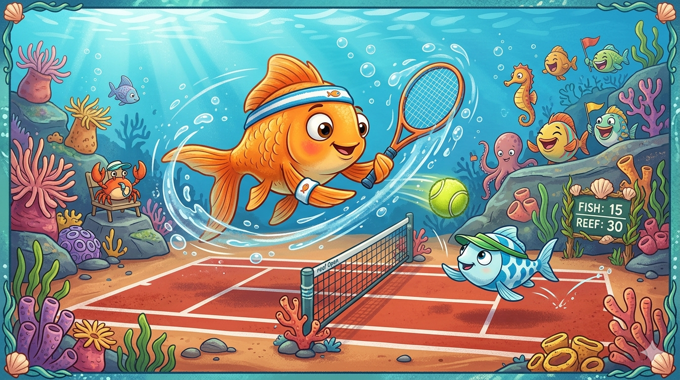 Tennis: il segreto per vincere più partite è racchiuso in un pesce rosso